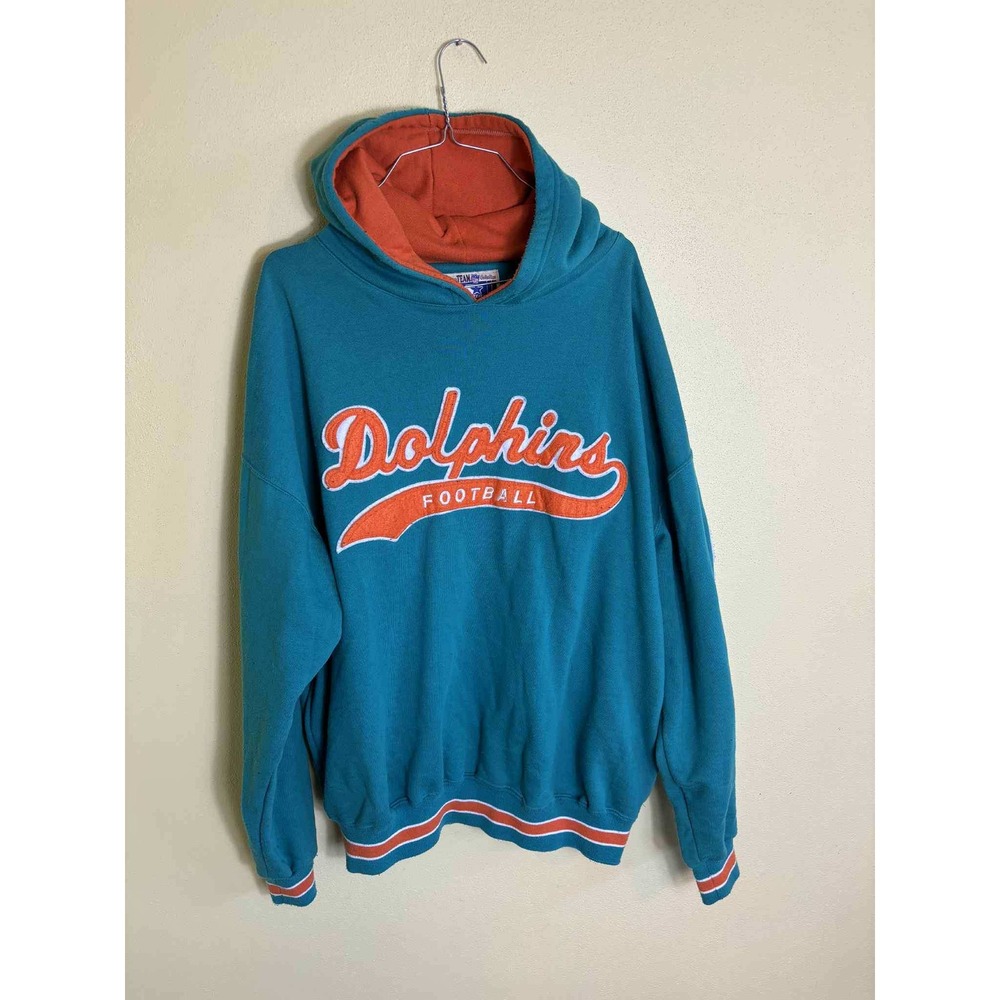 Vintage Miami Dolphins NFL‎ Starter Hoodie Sweatshirt Pullover XL Mens